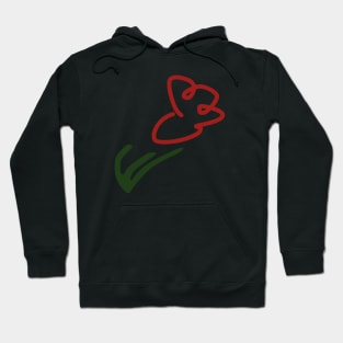 Rote Blume Hoodie